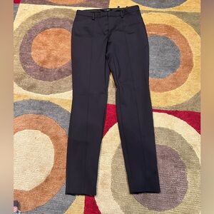 Like-New Theory Seam Trouser Knit Tech Black Slim Fit Skinny Pants High Rise 4